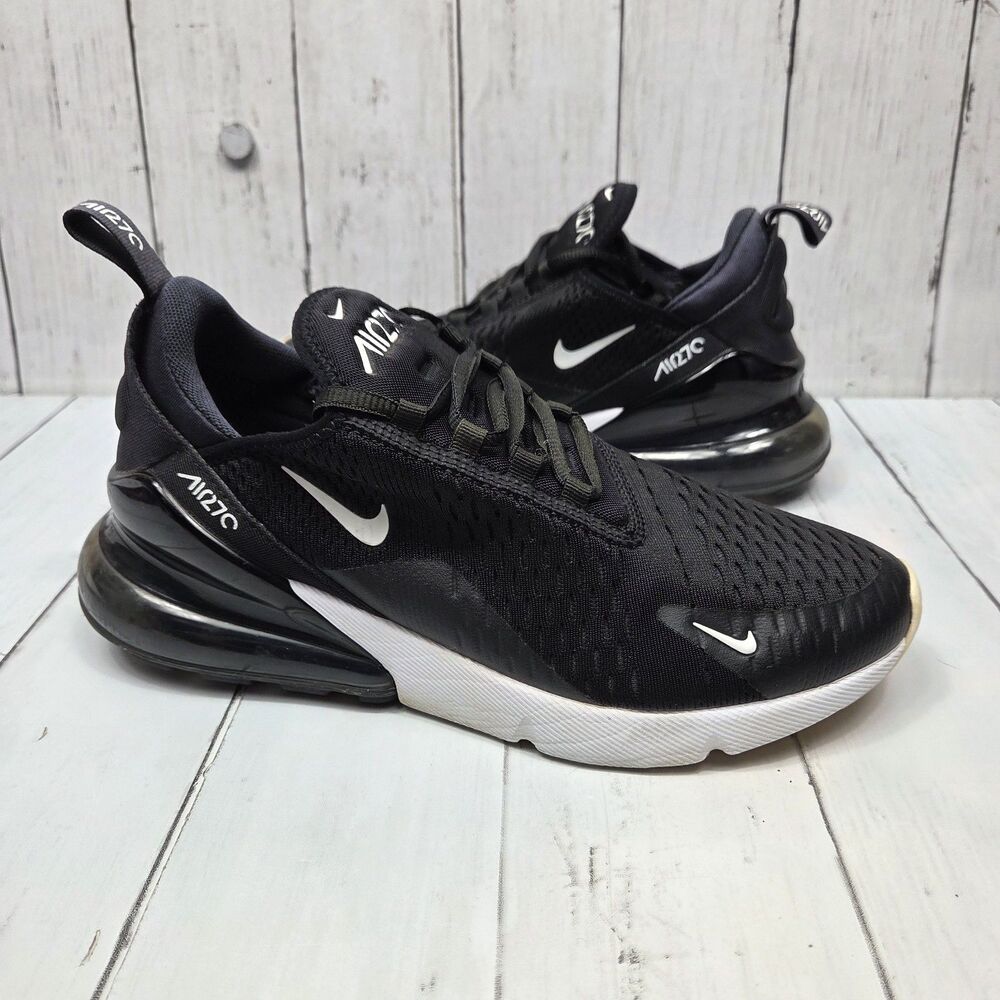 Nike Air Max 270 Womens Size 9 Black White Athletic Shoes AH6789-001 Sneakers